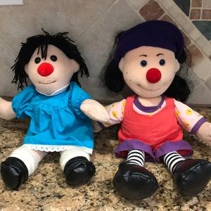 Loonette and Molly dolls From PBS comfy couch